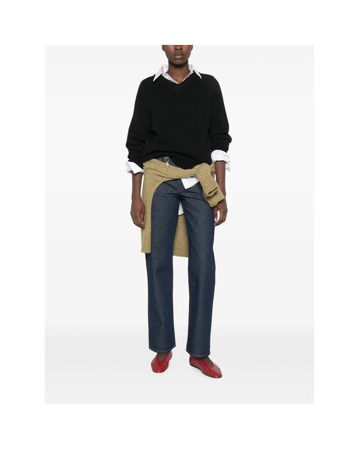 Carven Blue Key-Charm Straight-Leg Jeans