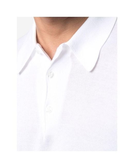 John Smedley White Cotton Shirts for men