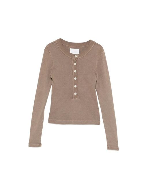 Citizens of Humanity Brown T-Shirt Ribbed Knit