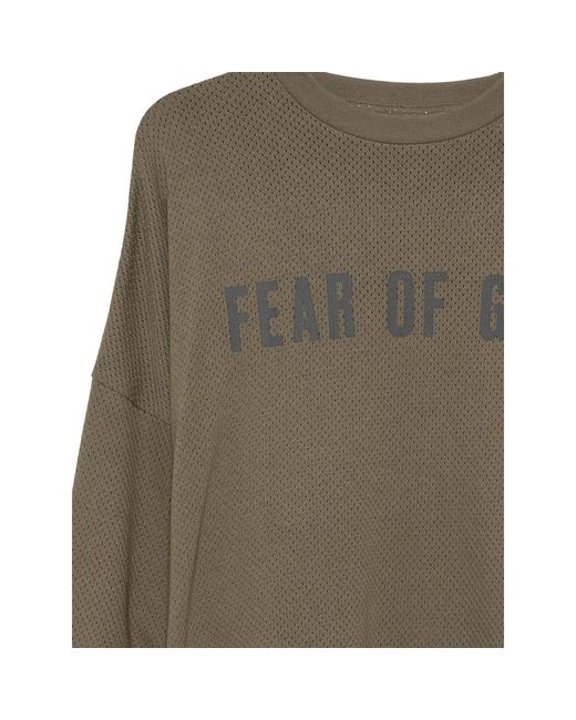 Fear Of God Green Sport Mesh Merch Long-Sleeve T-Shirt for men