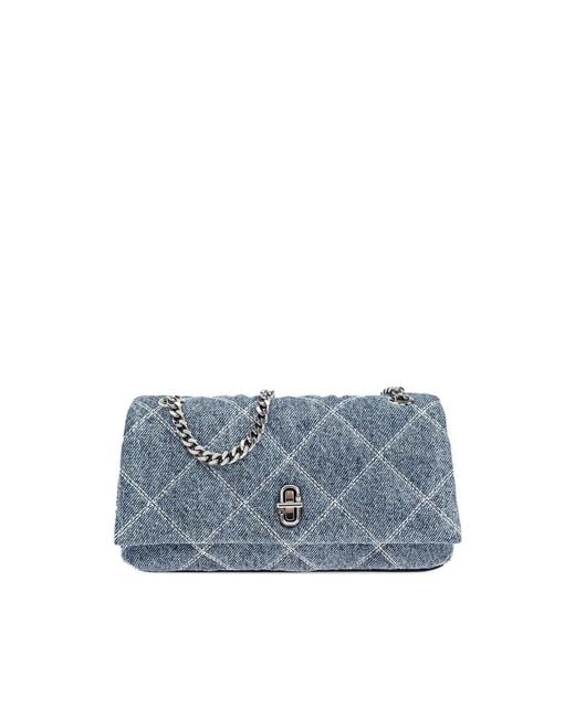 Marc Jacobs Blue The Quilted Small Dual Chain Cross Body Bag