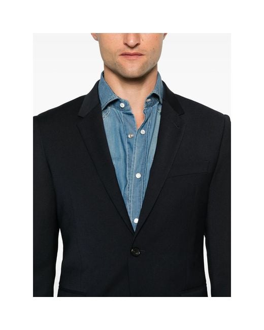 Reveres 1949 Blue Single-Breasted Blazer for men