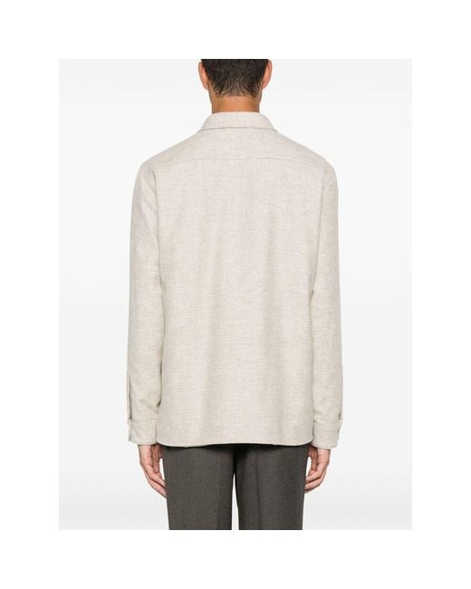 Eraldo White Padded Shirt for men