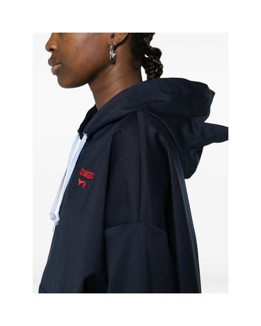 Charles Jeffrey Blue Ears Kagool Drawstring Hoodie for men