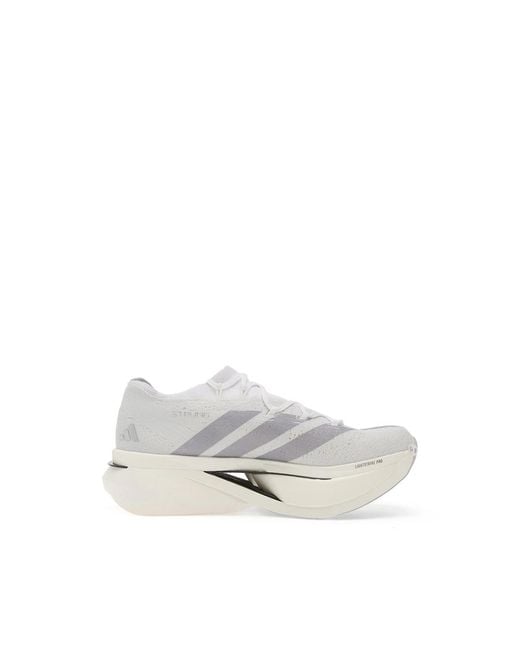 Adidas White Adizero Prime X3 Strung Sneakers for men