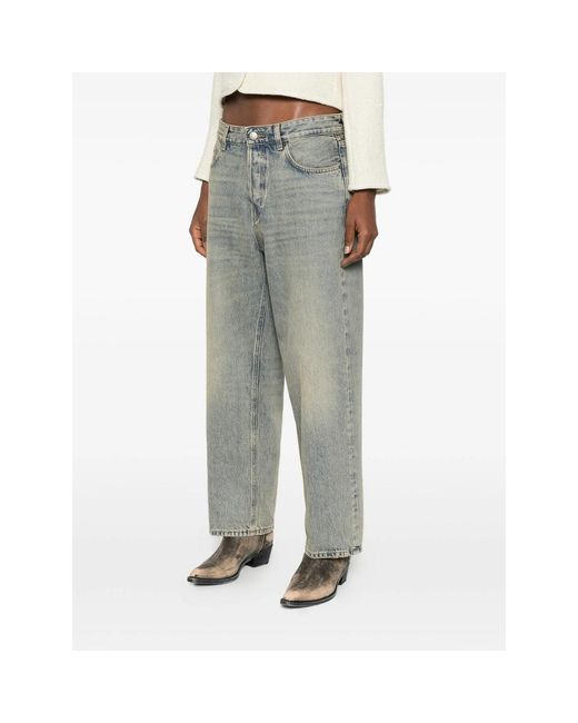 Haikure Gray Buttoned Jeans