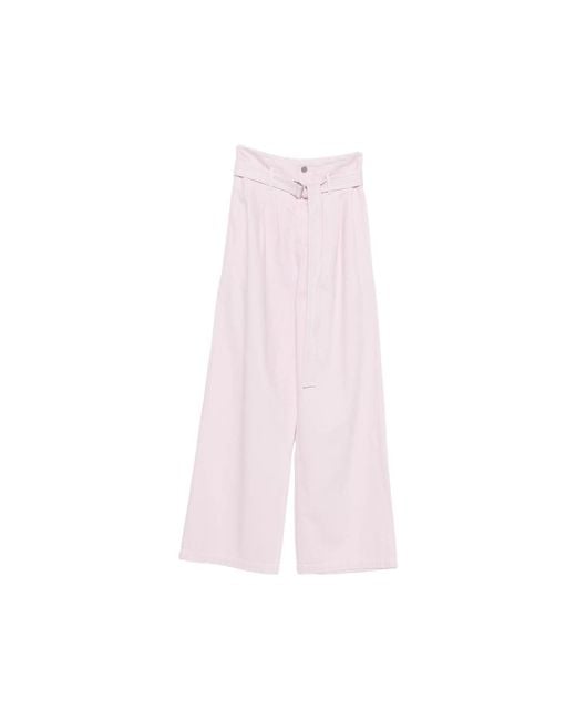 Agolde Pink Corset Belted Jeans