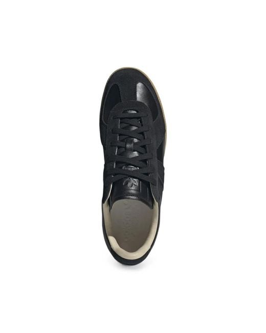 Adidas Blue Bw Army Panelled Leather Sneakers for men