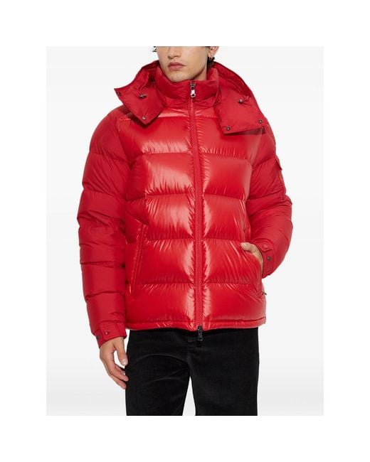 Moncler Red 'Maya' Puffer Jacket for men