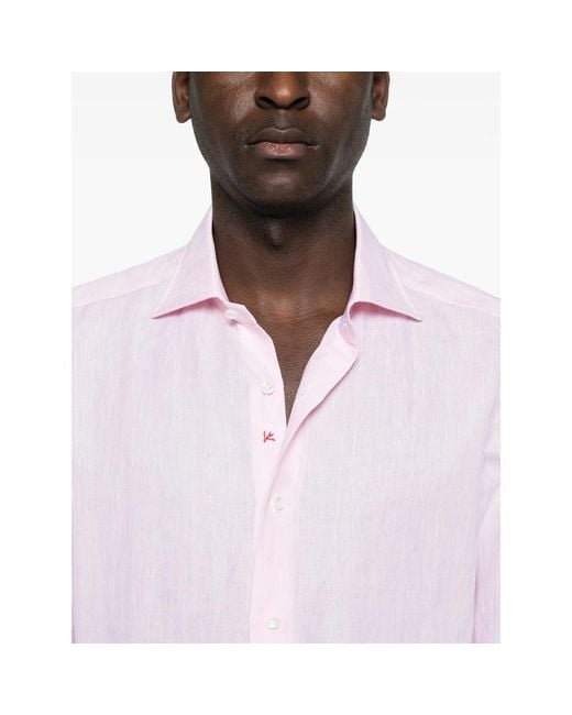 Isaia Pink Shirts for men