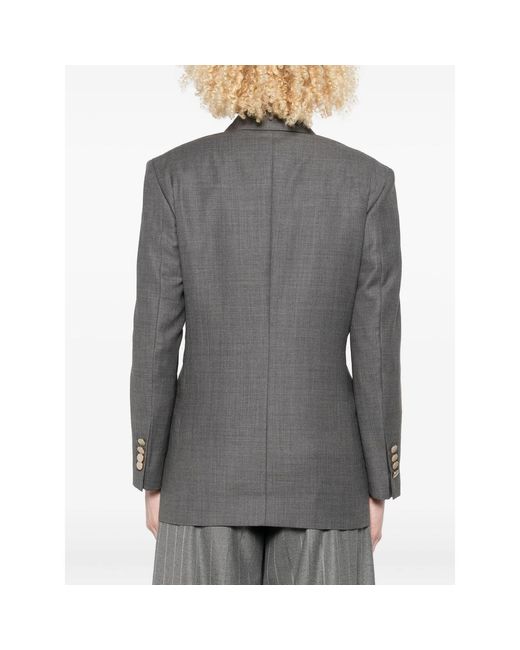 Eraldo Gray Double-Breasted Wool Jacket