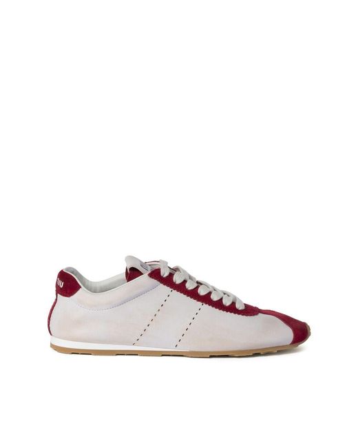 Miu Miu Pink Plume Sneakers