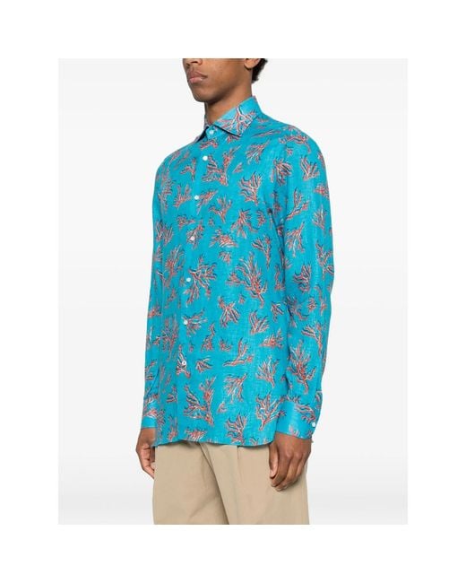 Isaia Blue Shirts for men