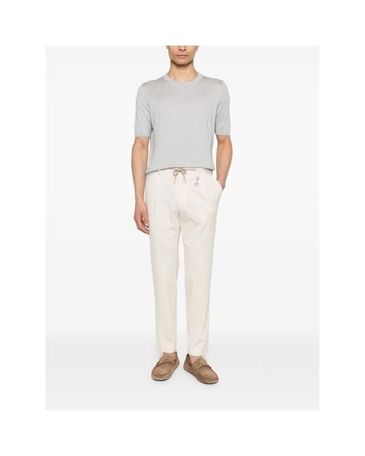 Fileria White Round-Neck T-Shirt for men