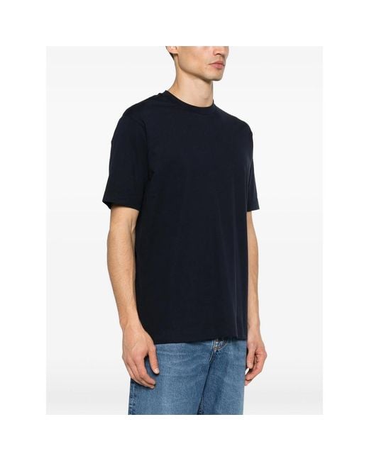Mazzarelli Blue Round-Neck T-Shirt for men