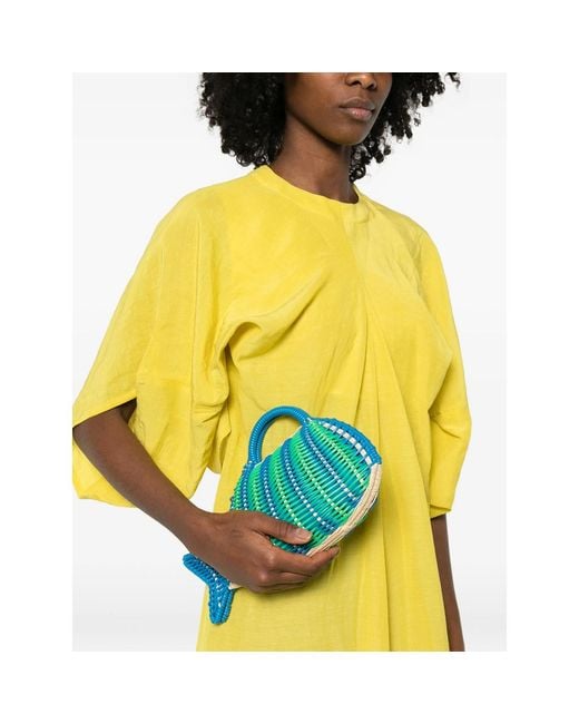 Serpui Blue David Fish Tote Bag