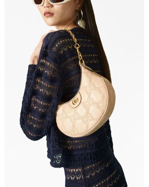 Gucci Natural Small Gg Matelassé Shoulder Bag