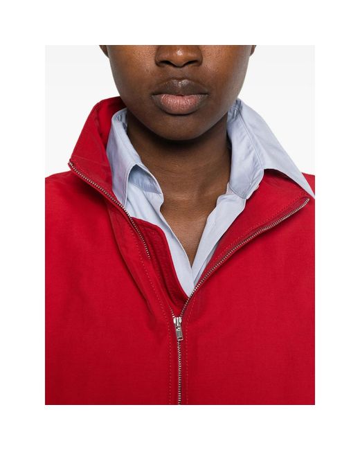 LAMRONS Red Zip-Up Bomber Jacket