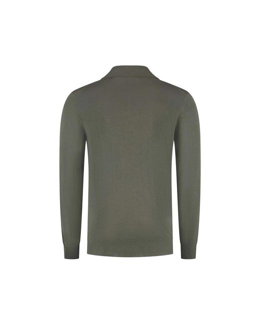 Zanone Green Buttoned Polo Shirt for men