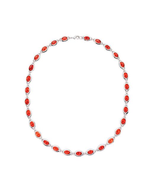 DARKAI Brown Oval-Stone Necklace for men