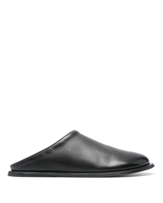 Marsèll Gray Round-Toe Leather Slippers for men
