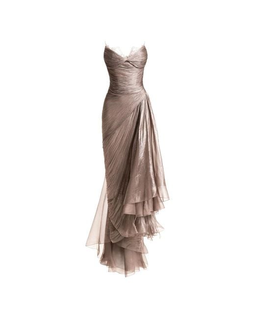 Maria Lucia Hohan Brown Jolie Pleated Dress