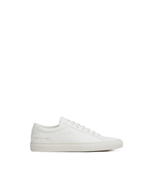 Common Projects White Leather Lace-Up Sneakers for men