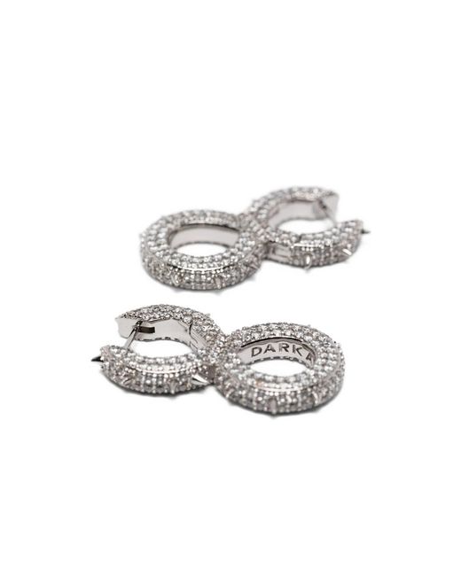 DARKAI Metallic Spiked Infinity Earrings for men