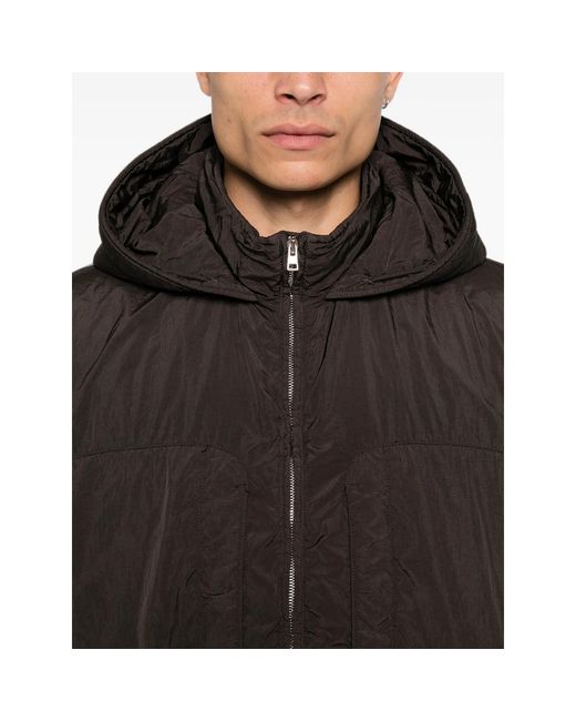 RANRA Brown Hooded Zip-Up Jacket for men