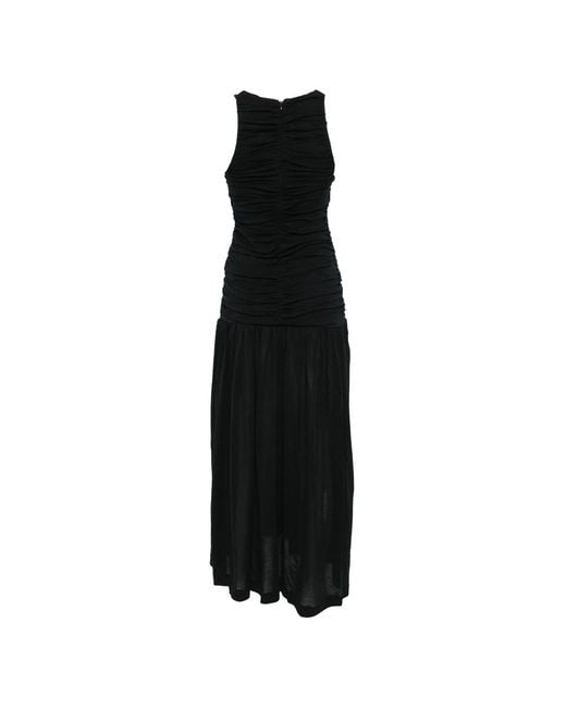 BITE STUDIOS Black Waved Maxi Dress