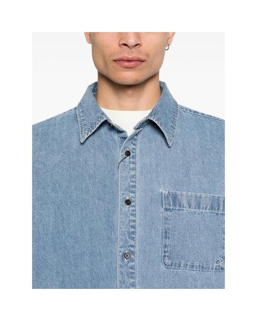 DUNST Blue Pocket Button-Up Shirt for men