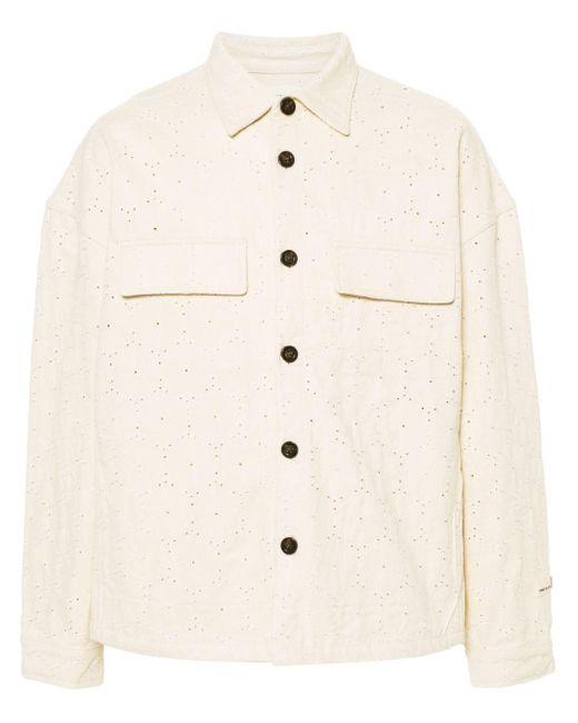 Honor The Gift Natural Floral-Embroidered Cotton Shirt for men