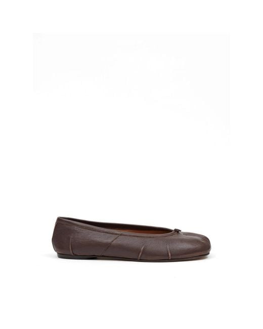 Maison Margiela Brown Tabi Ballet Flats