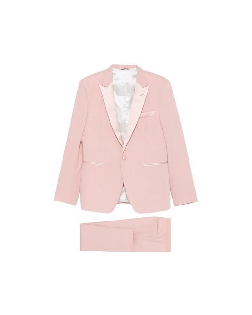 Reveres 1949 Pink Shawl-Collar Suit for men