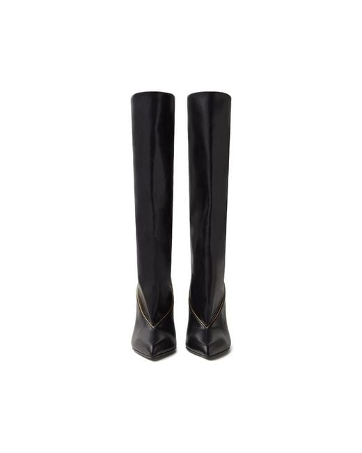 Versace Black Gianni Nappa Knee-High Boots 90 Mm