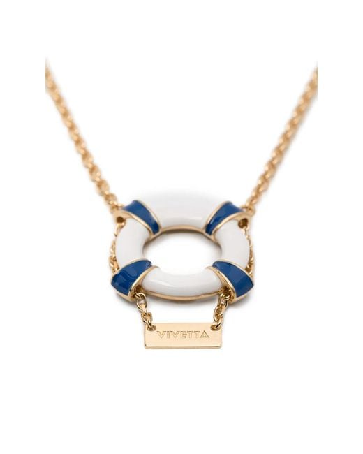 Vivetta Metallic Lifebuoy-Pendant Necklace