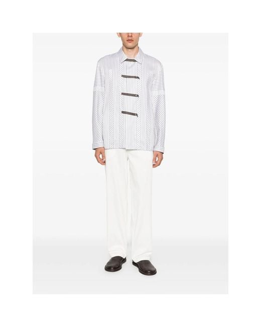 Samsøe & Samsøe White Buttoned Trousers for men