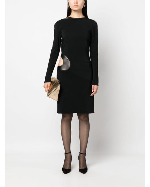 Tom Ford Black Cut-out Long-sleeved Dress