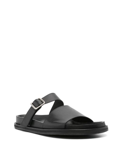 Studio Nicholson Black Double-Strap Leather Sandals for men