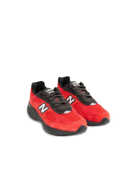 New Balance Red 993 Logo-Detail Sneakers for men