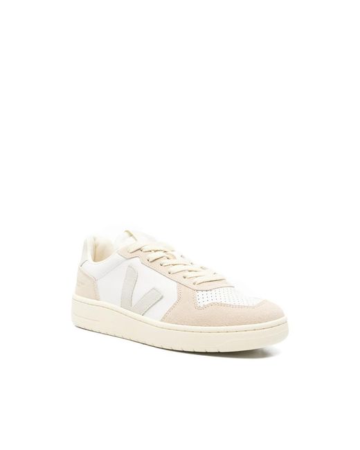 Veja White V-82 Perforated-Panel Sneakers for men