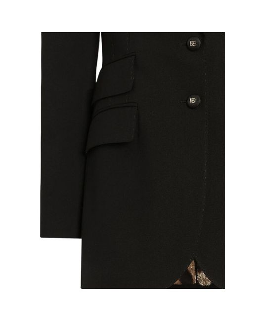 Dolce & Gabbana Black Blazer Satin Lining