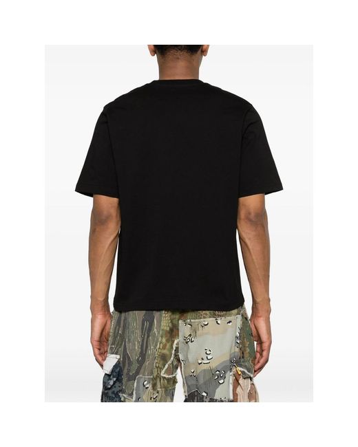 Vision Of Super Black Crew-Neck Embossed T-Shirt for men