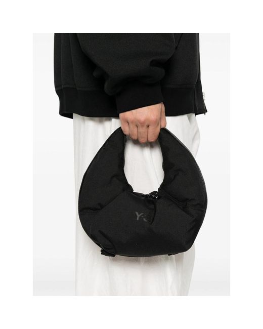 Y-3 Black Crescent Logo-Print Padded Tote Bag for men