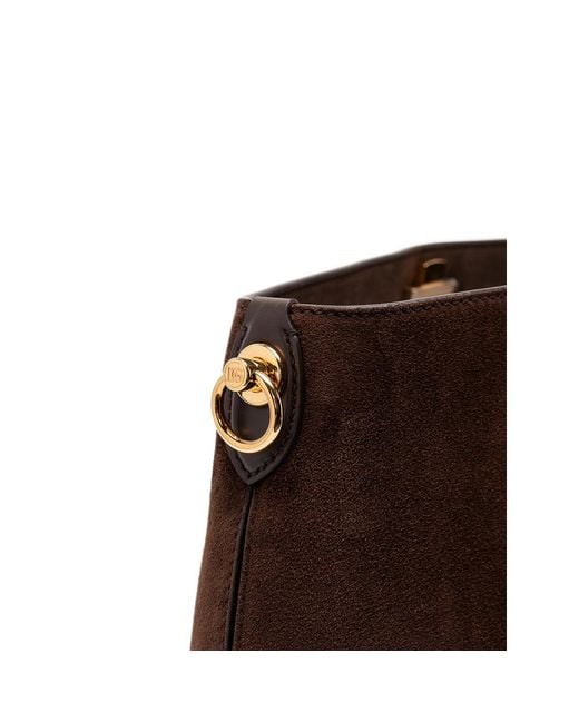 Dolce & Gabbana Brown Large Vittoria Suede Cross Body Bag