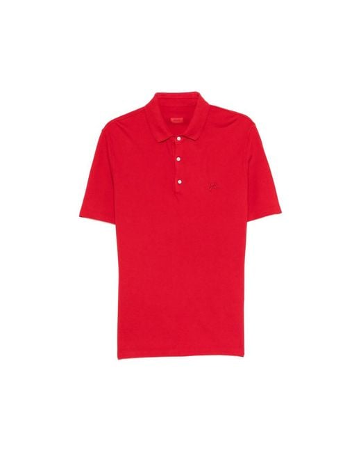 Isaia Red Polo Shirts for men