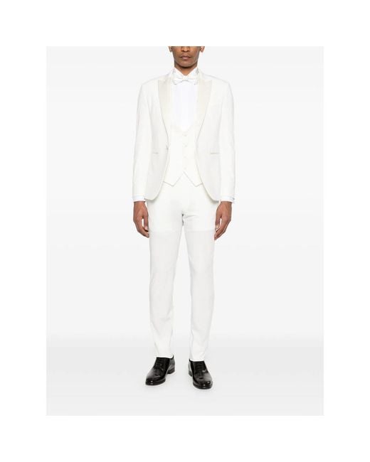 Reveres 1949 White Single-Breasted Suit for men
