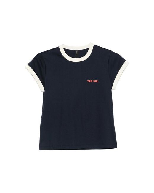 Sir Blue Logo-Embroidered T-Shirt