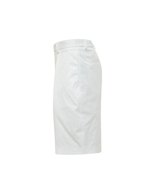 Beckham X Boss White X David Beckham Pleated Shorts for men