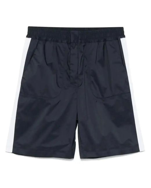 K-Way Blue Logo-Patch Bermuda Shorts for men